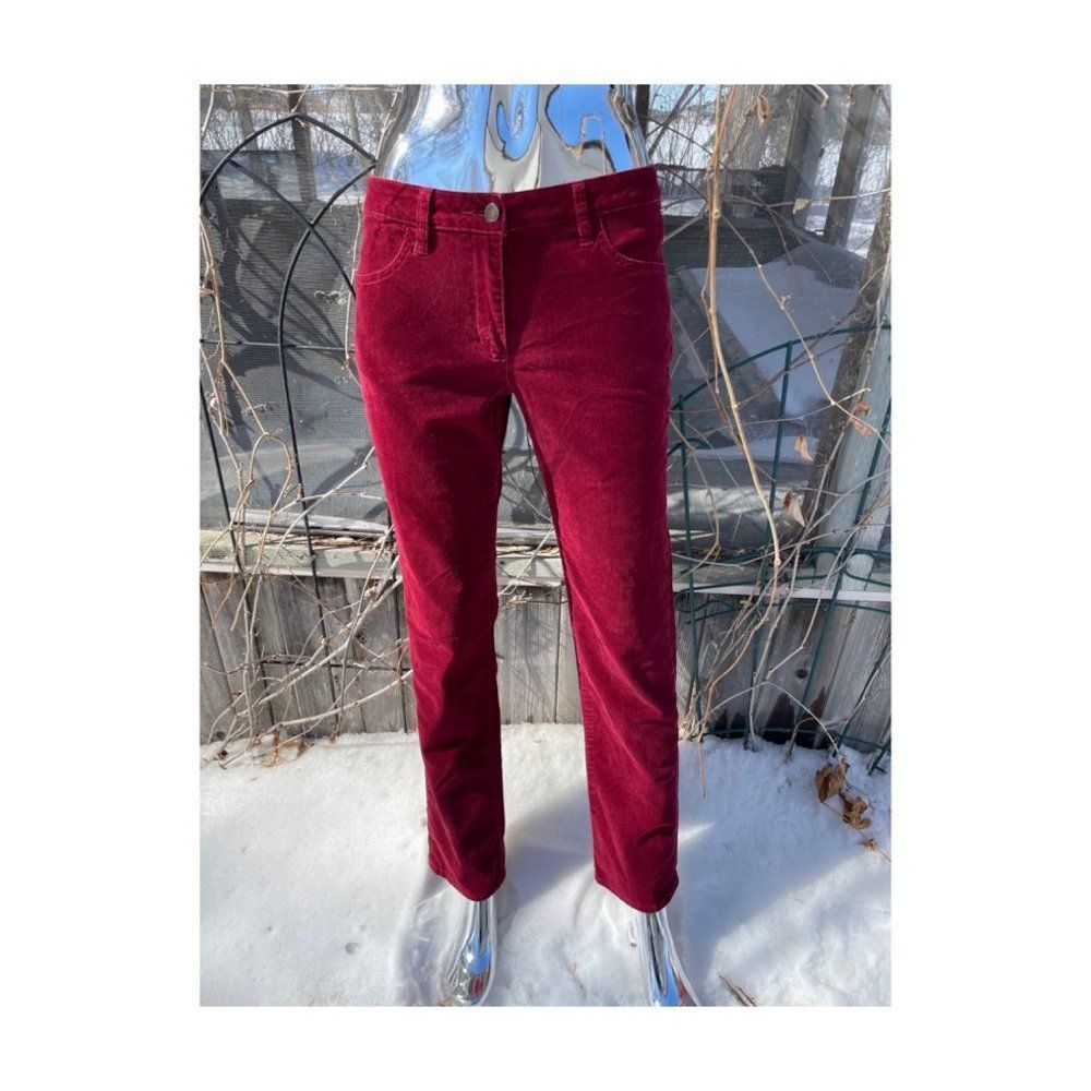 Pendleton Red Corduroy Trousers Mid-Rise Boot Cut